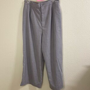 Stradivarius Grey Wide leg Pants Rise 15‎ Inseam 27